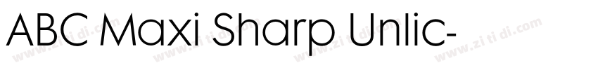ABC Maxi Sharp Unlic字体转换